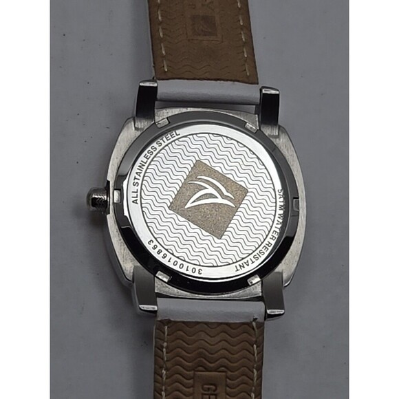 Sperry Top Sider Womens Quartz Watch Bezel White Leather Strap New Battery 5 Atm - Picture 11 of 11